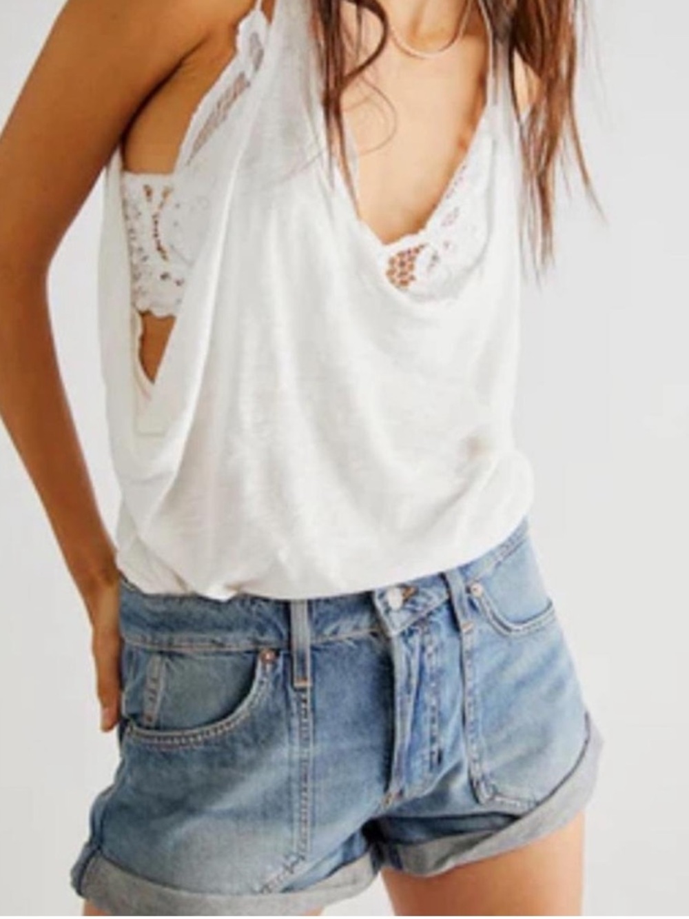 We The Free People Beginner's Luck Slouch Jean Denim Shorts - Size 26